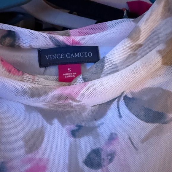 Vince Camuto Pink and Cream Floral Maxi Dress - Picture 6 of 9